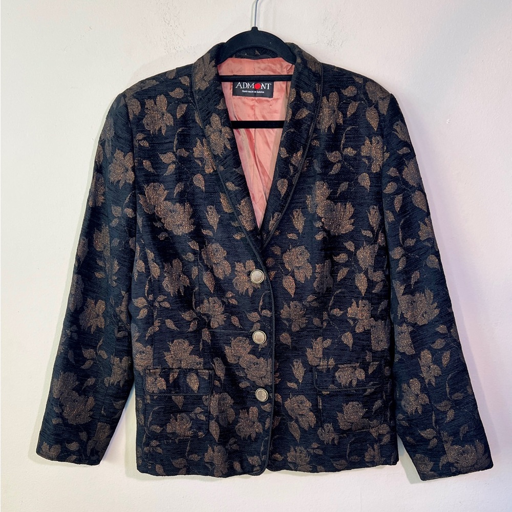 1980s Vintage Blazer ~ Admont Brocade Wool Jacket